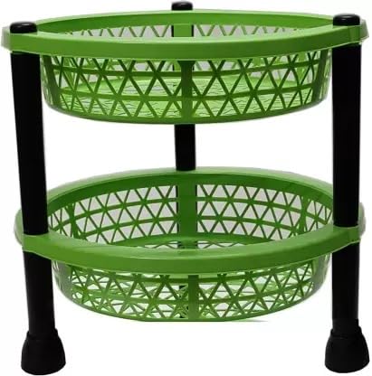 REGOLITH ENTERPRISES Multipurpose Plastic Basket Stand Rack - DIY Kitchen Organizer for Fruits, Vegetables & Storage | Space-Saving Home & Pantry Solution