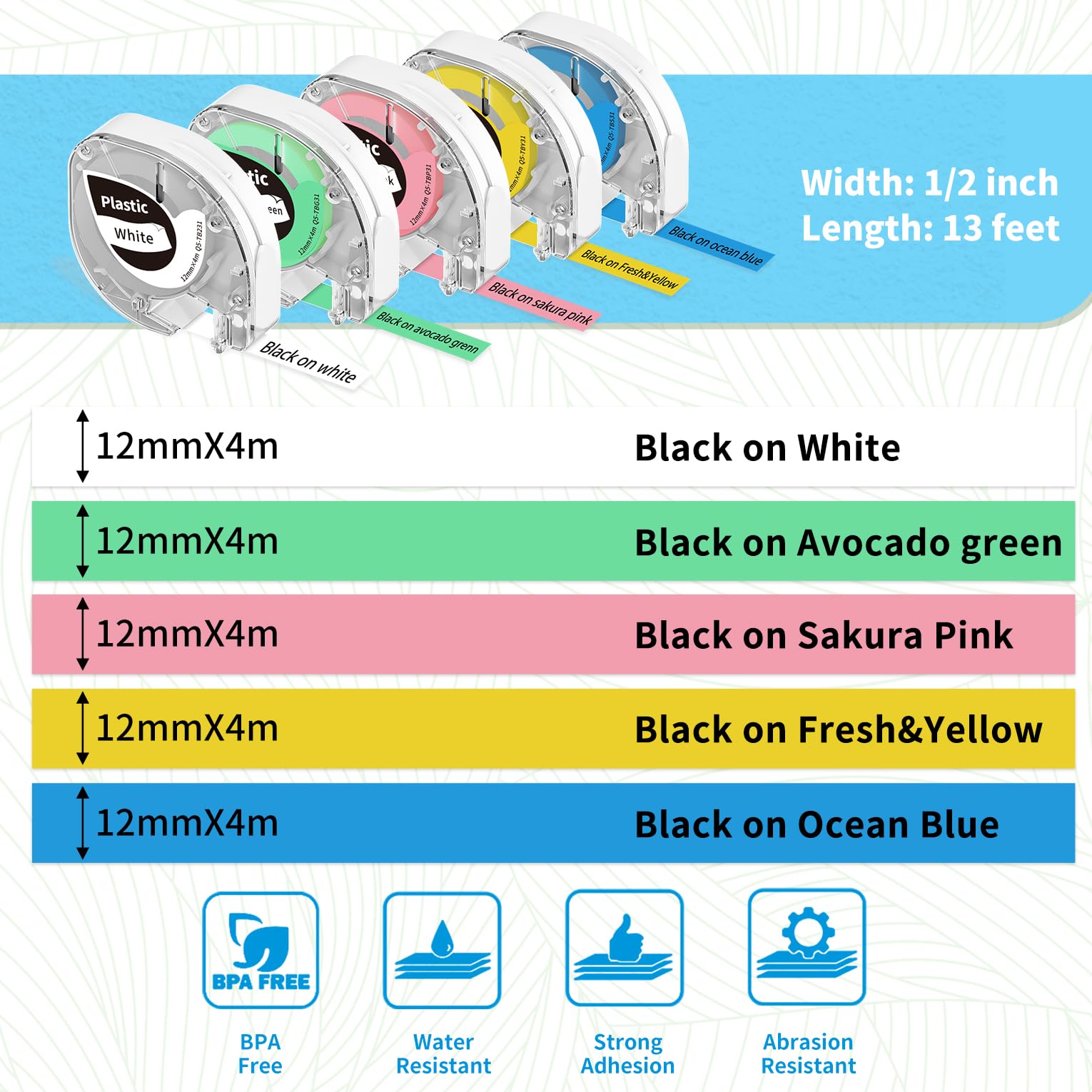 Dymo Label Maker Tape Replacement 12mm (0.47