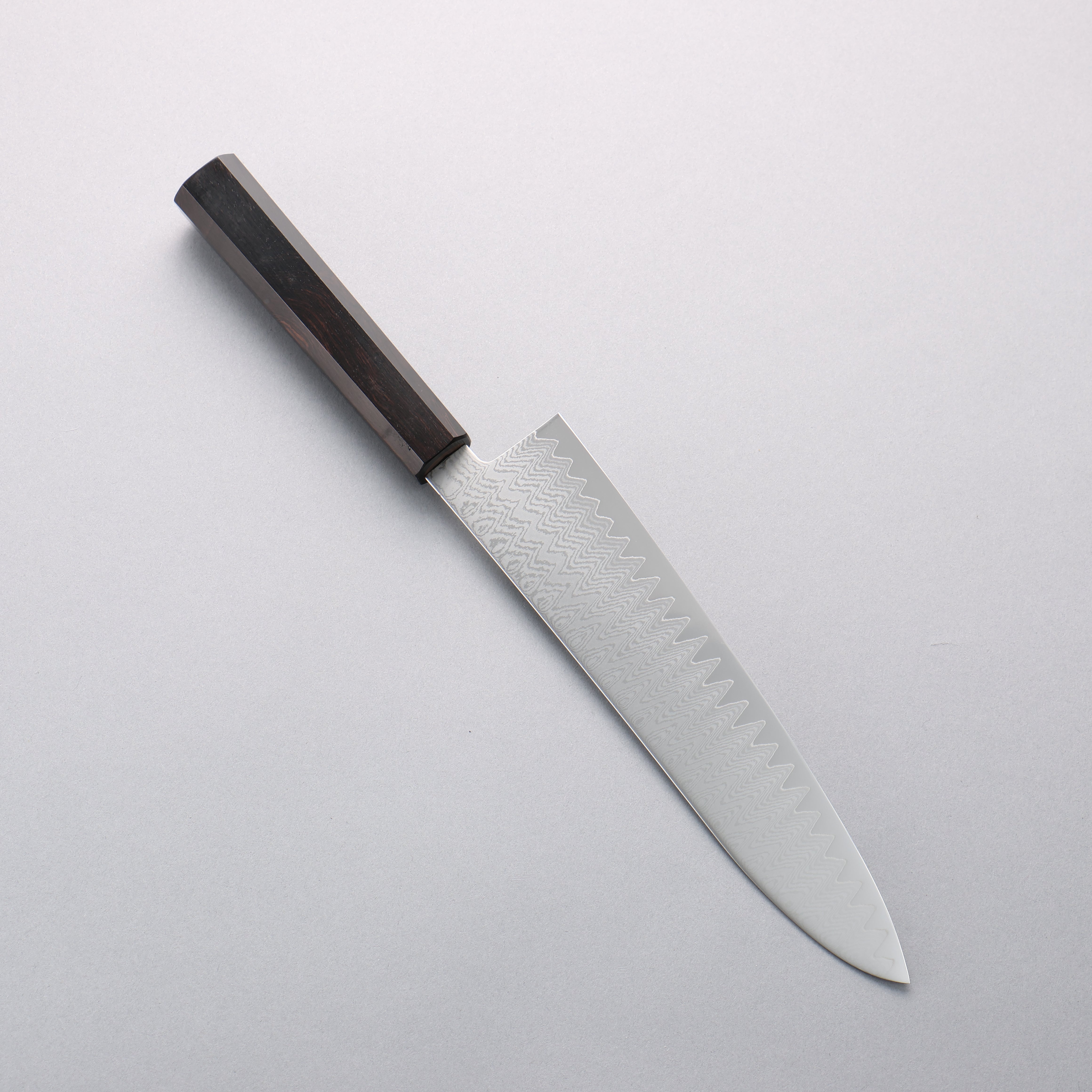Premium Kanjyo VG10 Damascus Gyuto Japanese Chef Knife 210mm - Ebony Wood Handle - Professional Kitchen Knife for Sushi, Meat Cutting & Food Preparation