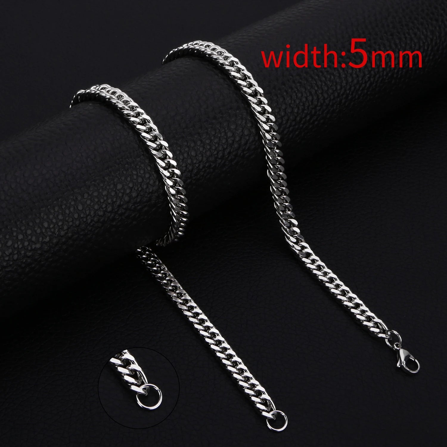 Figaro Cuban Link Chain Necklace for Men - 14K Gold Plated Stainless Steel Jewelry for Everyday Wear & Gifting