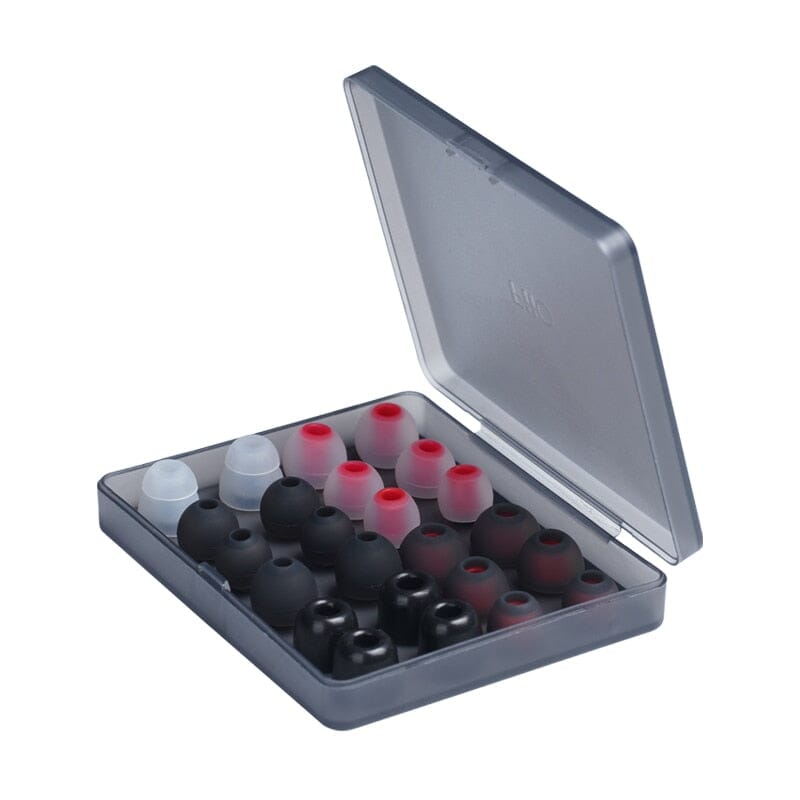 FiiO HS19 Silicone Replacement Eartips - 12 Pairs (S/M/L Sizes) for Noise Isolation & Comfort - Perfect for Music, Gaming & Workouts