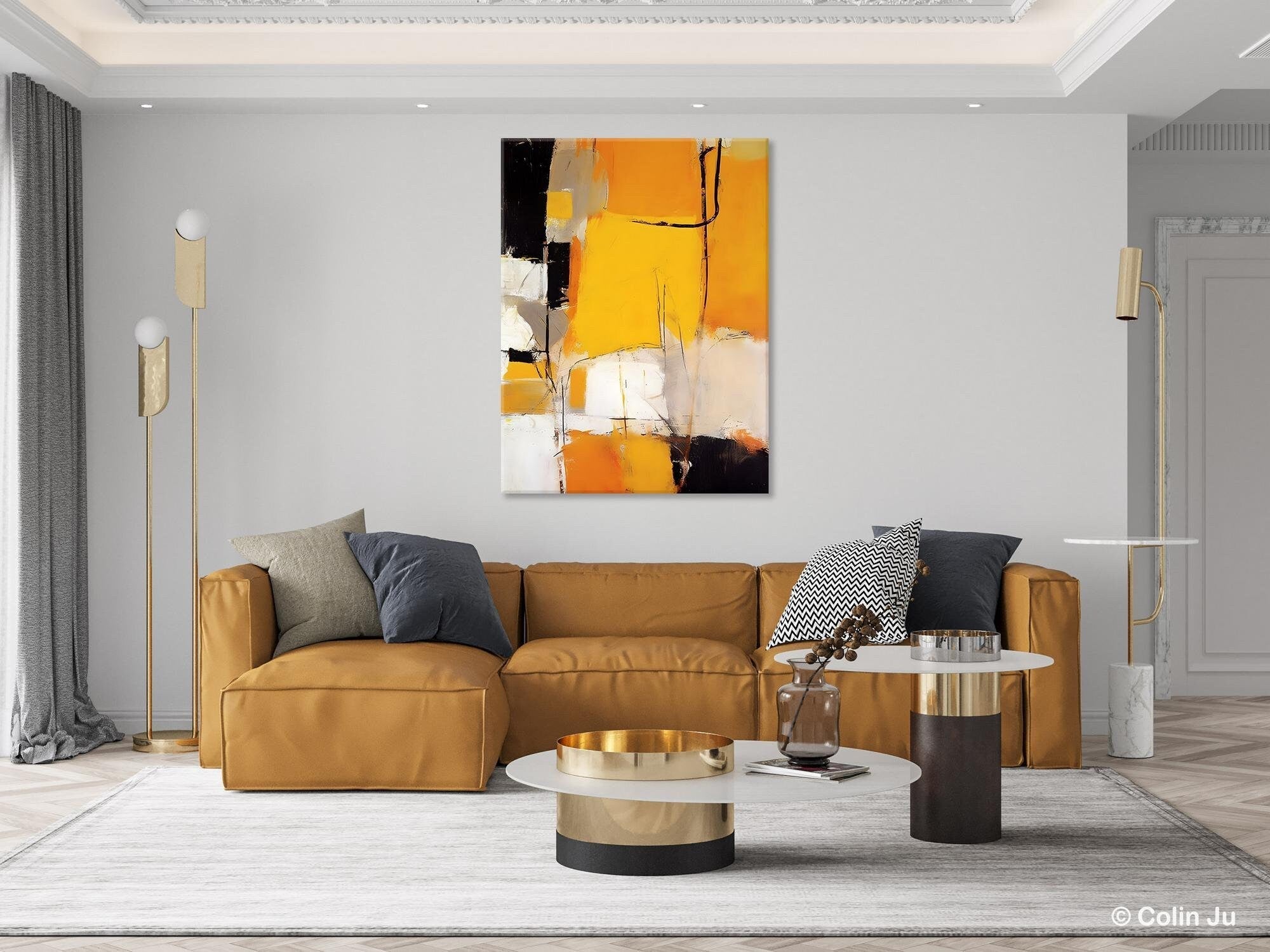 Extra Large Abstract Wall Paintings for Bedroom - Hand Painted Modern Canvas Art - Contemporary Original Wall Decor for Living Room & Home Office