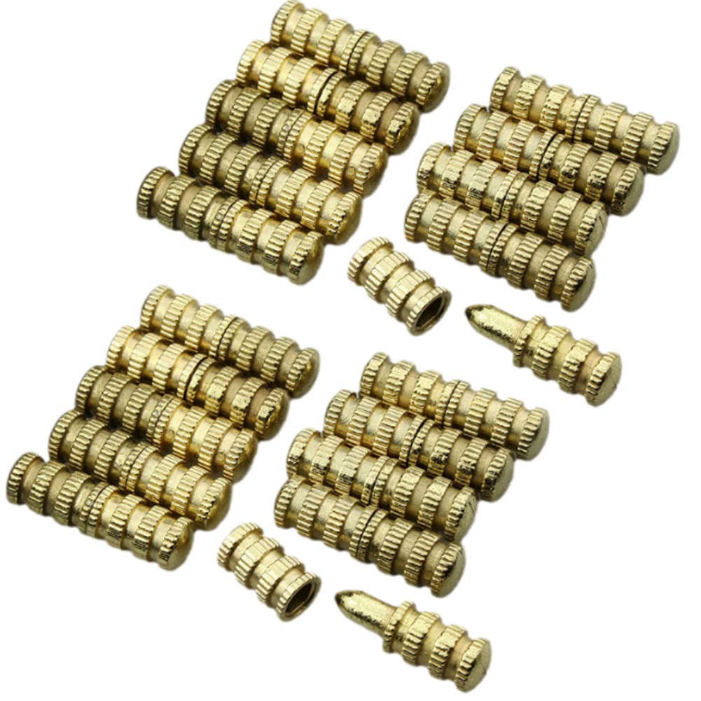 Carrittons 20-Piece Gold Table Leaf Alignment Pins - Heavy Duty Table Bolt Sleeve Connectors & Table Leaf Hardware for Dining Table Extension - Perfect for Home, Restaurant, and Event Furniture Assembly