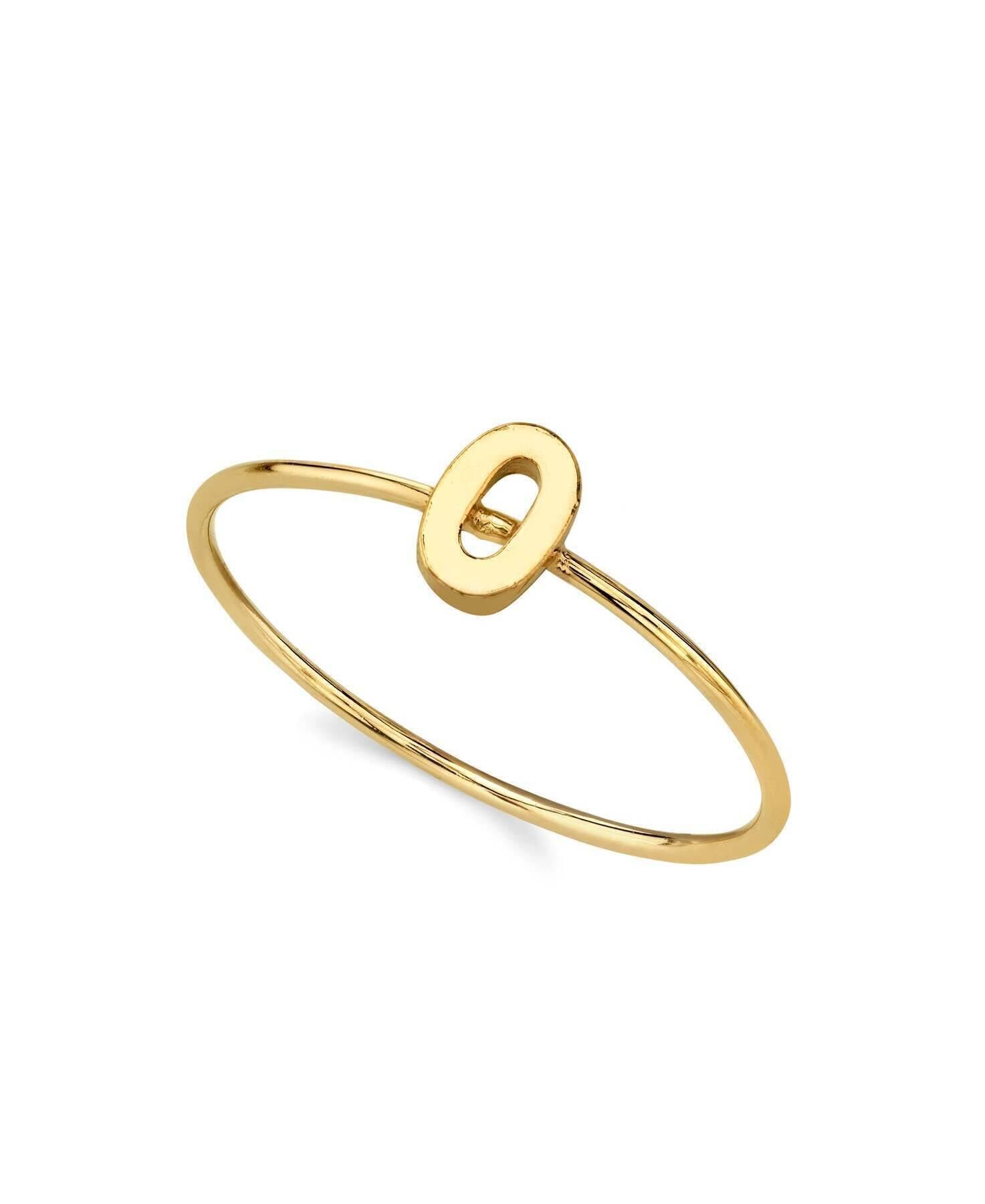 1928 Gold Initial Ring for Women - Personalized Monogram Letter Ring Size 7 - Elegant Dainty Jewelry Gift for Her - Perfect for Birthdays, Anniversaries & Special Occasions
