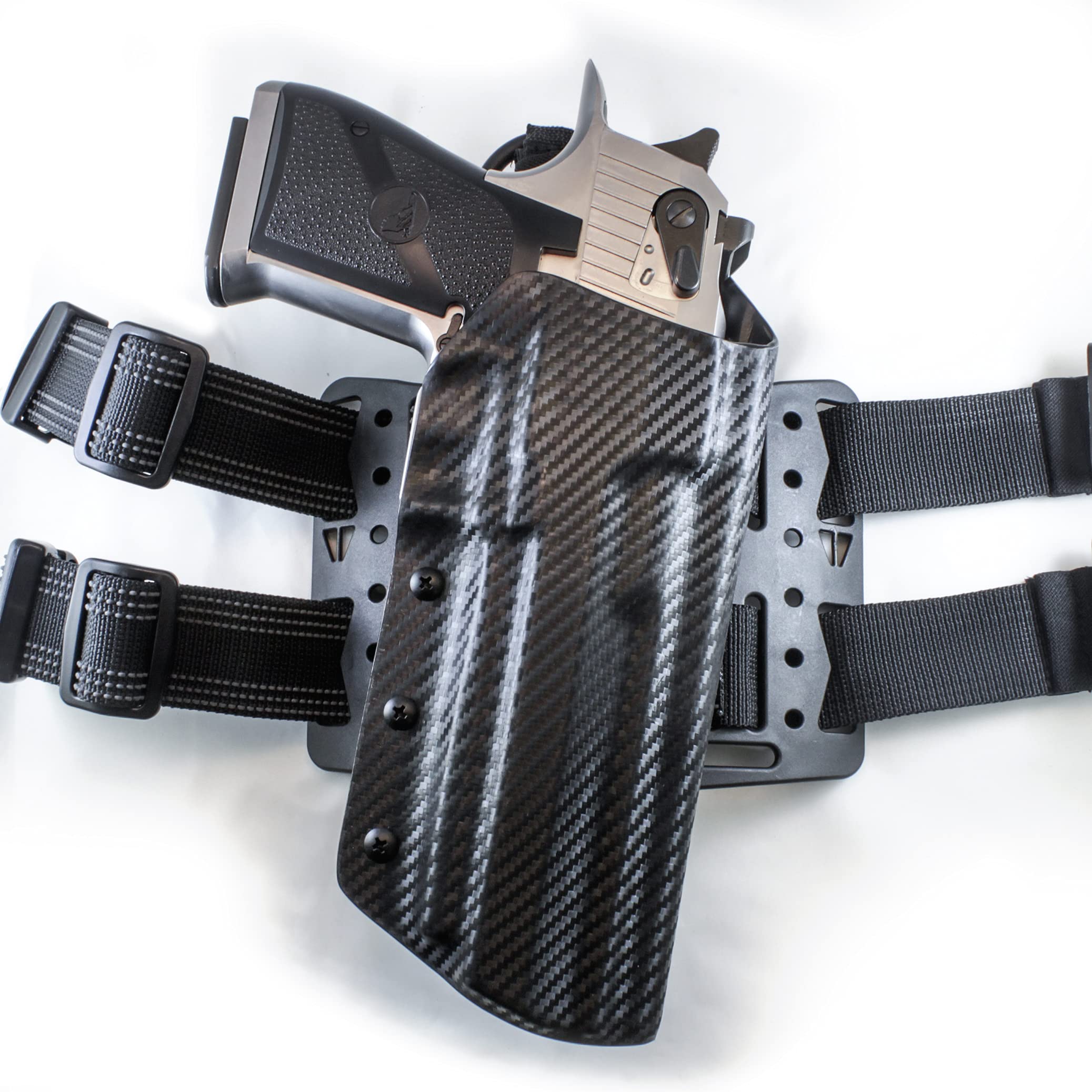 GMI Holsters: Desert Eagle Demon Thigh Rig - Kydex Carbon Fiber Holster for Desert Eagle XIX & L6 - Tactical Thigh Holster for Shooting Range & Outdoor Hunting