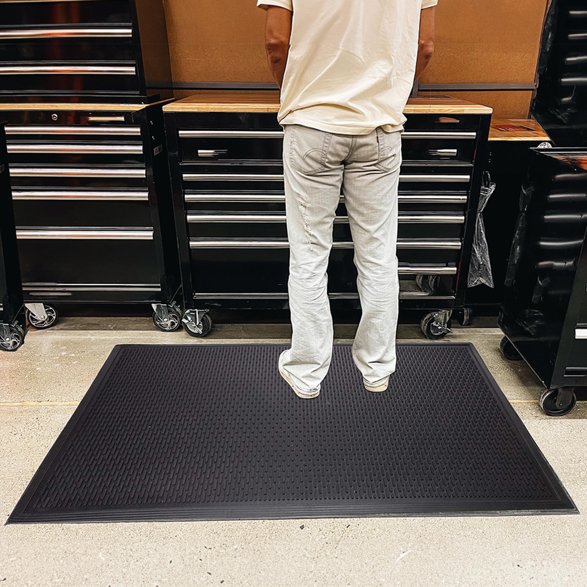 Envelor Heavy-Duty Maze Shoe Scraper Mat - 36x60 Inch Non-Slip Rubber Doormat for Indoor/Outdoor Use - Durable Floor Mat for Home Entrance, Garage & Commercial Spaces - Perfect for Mud, Snow & Dirt Removal