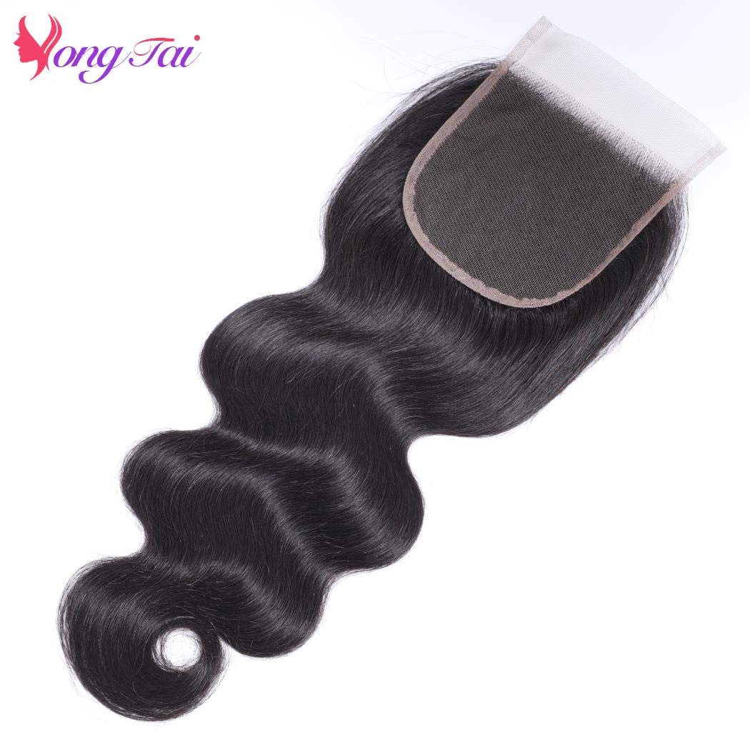 100% Unprocessed Brazilian Body Wave Virgin Hair Bundles (10 12 14+8, 1B) with 5x5 Lace Closure - Natural Human Hair Weft for Extensions & Weaves | Perfect for Daily Wear, Special Occasions & Salon Styling