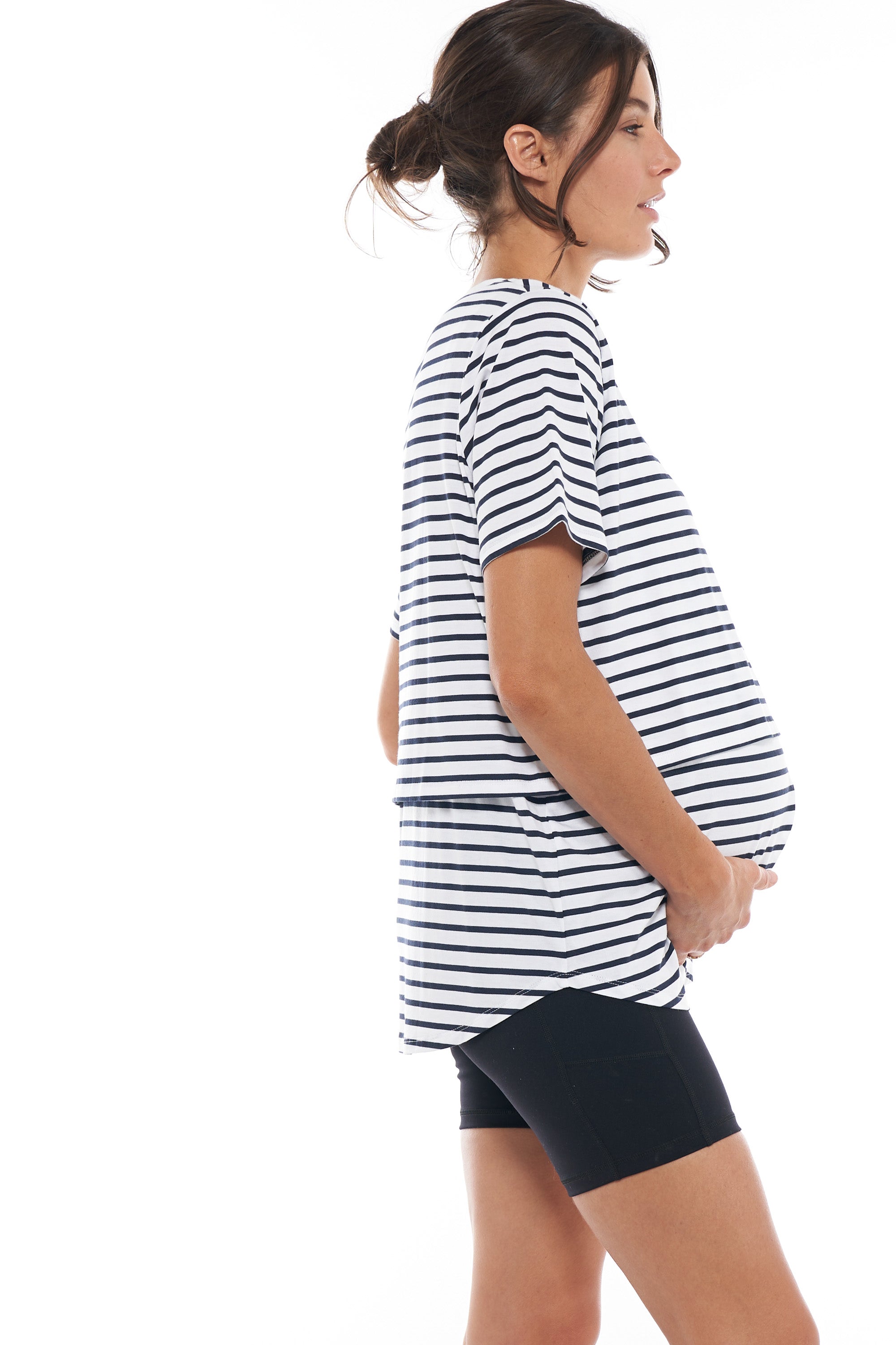 Me And You Nursing Tee - Comfortable Maternity Nursing Shirt for Breastfeeding Moms - Perfect for Nursing at Home, Outdoors or Traveling