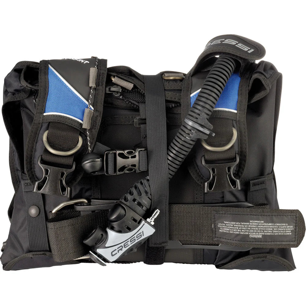 Cressi Travelight Blue Snorkel Set - Lightweight Travel Snorkeling Gear for Adults & Kids - Perfect for Beach Vacations, Pool Swimming & Underwater Adventures