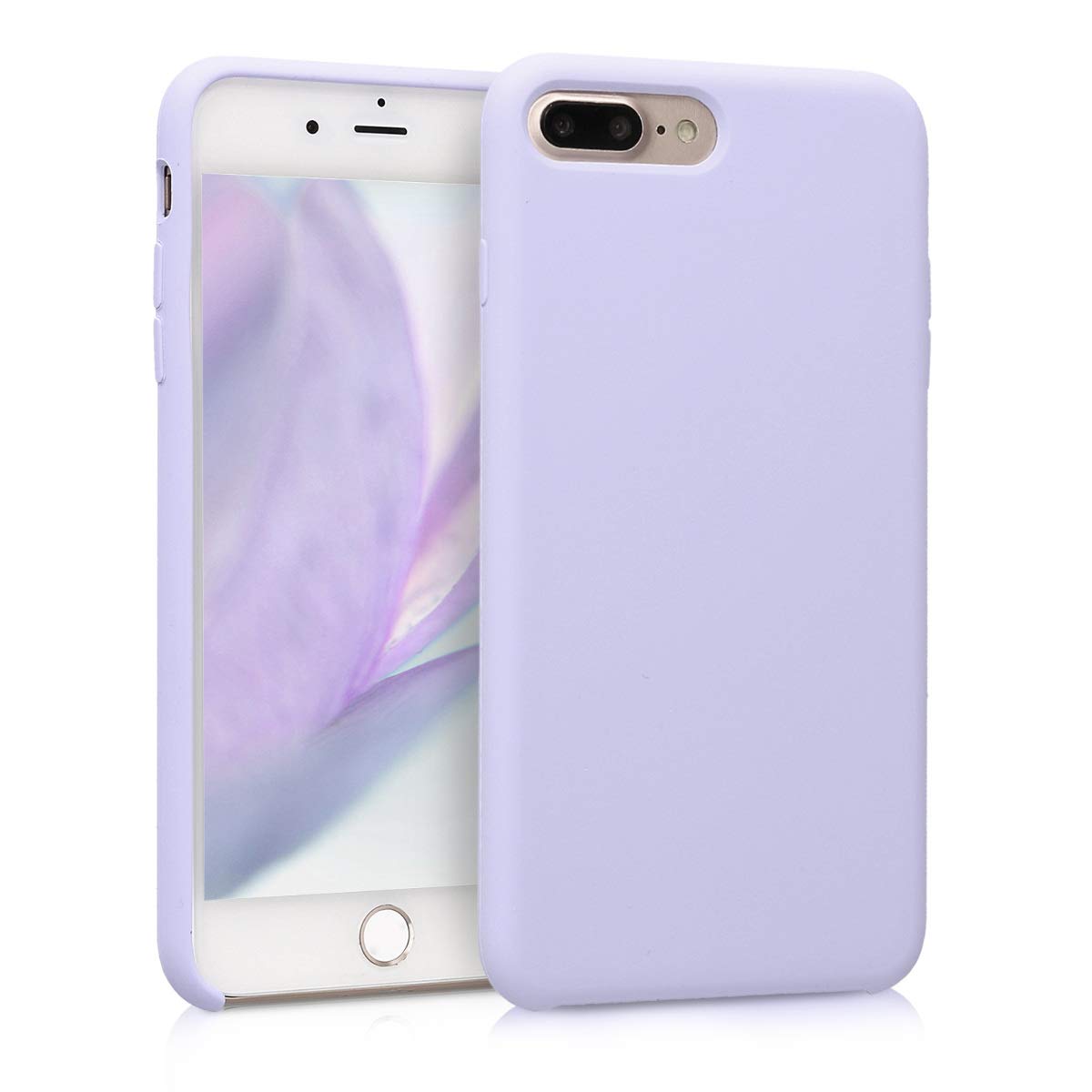 kwmobile Premium TPU Silicone Case for Apple iPhone 7 Plus/iPhone 8 Plus - Soft Protective Phone Cover in Light Lavender - Perfect for Everyday Use & Drop Protection