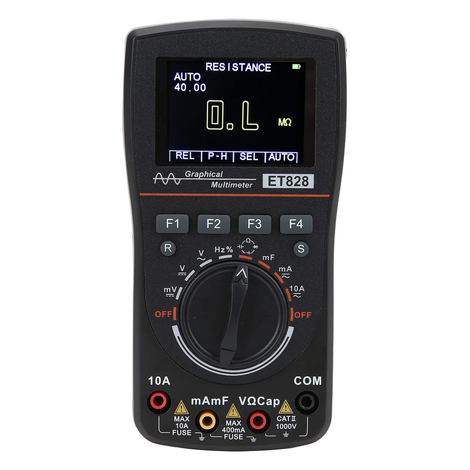 Eujgoov ET828 Handheld Digital Oscilloscope Multimeter - 1MHz Bandwidth, 2.5Msps Sampling Rate, Multifunction Tester for Electronics Repair, Circuit Testing & DIY Projects