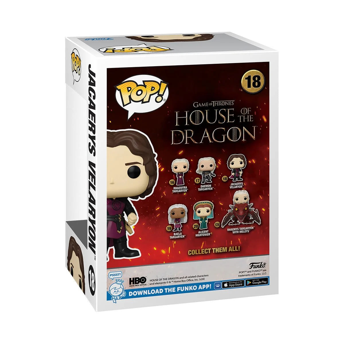 House of the Dragon Jacaerys Velaryon Funko Pop! Vinyl Figure #18 - Collectible Game of Thrones Prequel Character for Display & Gifts