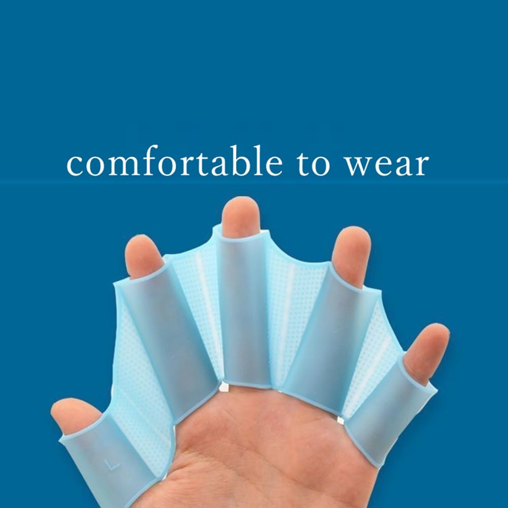 3 Pairs Silicone Webbed Swim Gloves for Men, Women & Kids - Water Resistance Training Gloves for Swimming, Aqua Fitness & Aerobics - Perfect for Pool, Beach & Water Sports Activities