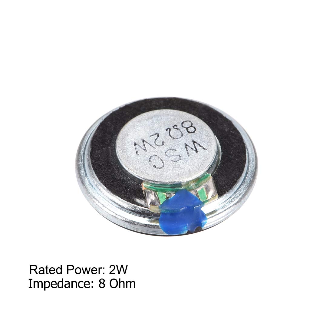 2W 8 Ohm Micro Internal Speaker Magnet Loudspeaker 23mm Diameter (2 Pack) - Perfect for DIY Electronics, Small Audio Projects, and Replacement Parts