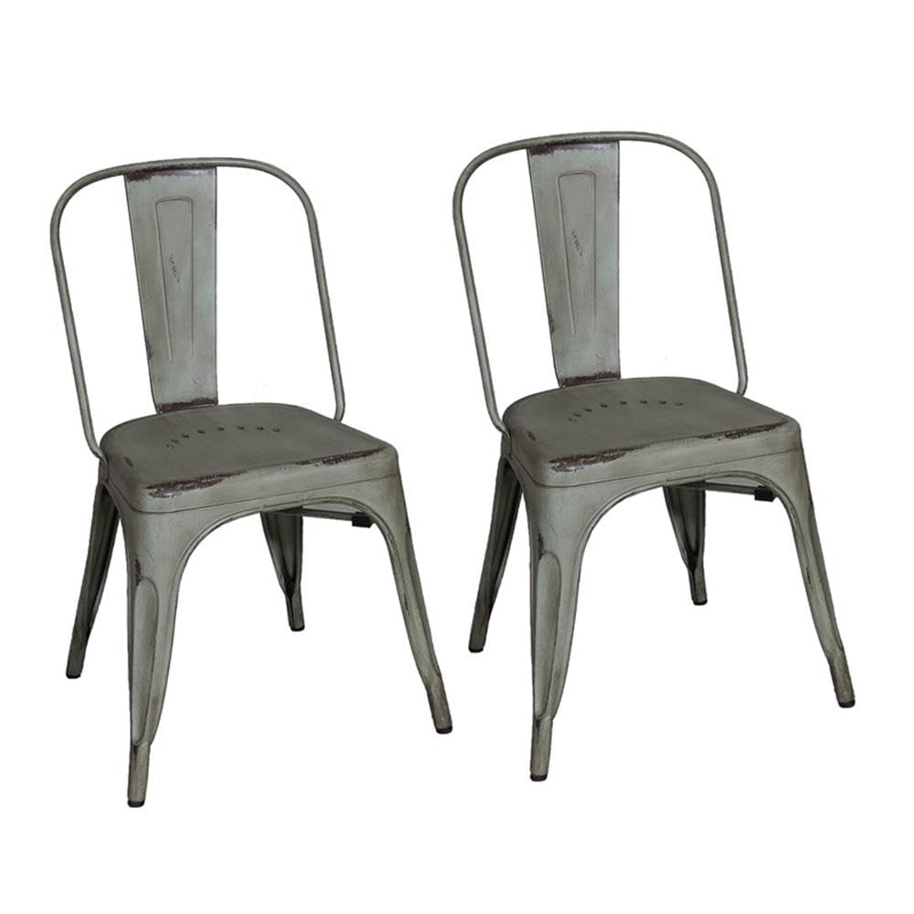 LIBERTY FURNITURE Bow Back Side Chairs - Set of 2, Green Upholstered Dining Chairs for Kitchen, Dining Room & Office - Comfortable & Stylish Seating Solution