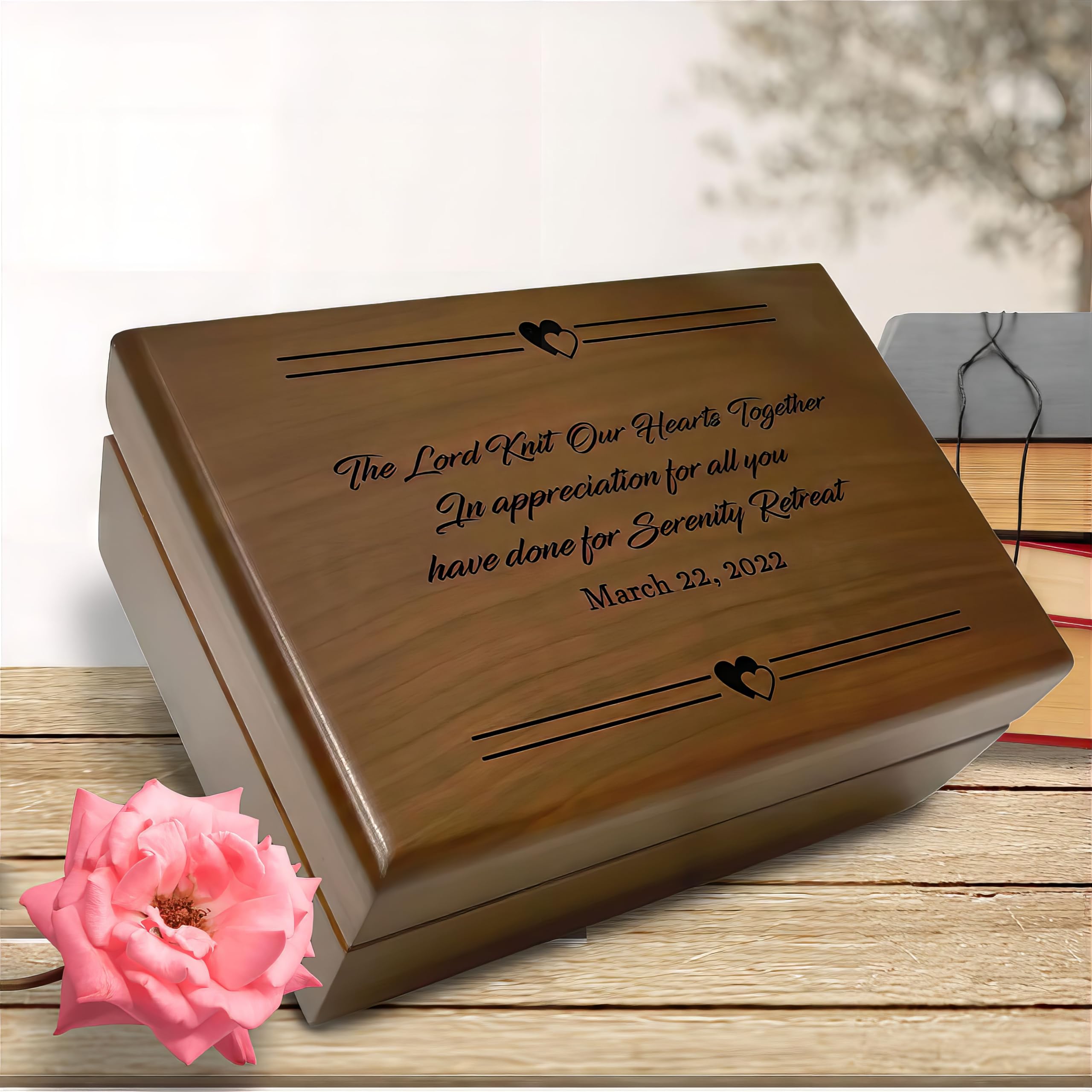 Personalized Religious Scripture Prayer Gift Box - Custom Engraved Wooden Bible Verse Keepsake - Christian Home Decor for Prayer & Meditation - Perfect for Baptism, Wedding & Spiritual Gifts