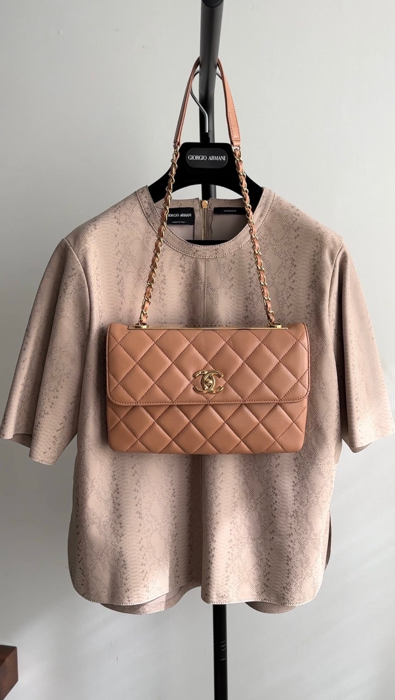 Chanel Beige Quilted Trendy CC Flap Bag - Luxury Designer Handbag for Women | Perfect for Everyday Use, Parties & Special Occasions