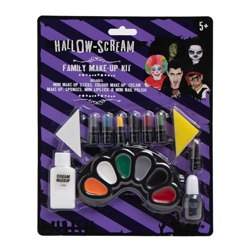 Professional Family Make-Up Kit for Halloween & Cosplay - Perfect Touch for Costumes, Face Painting & Theatrical Looks