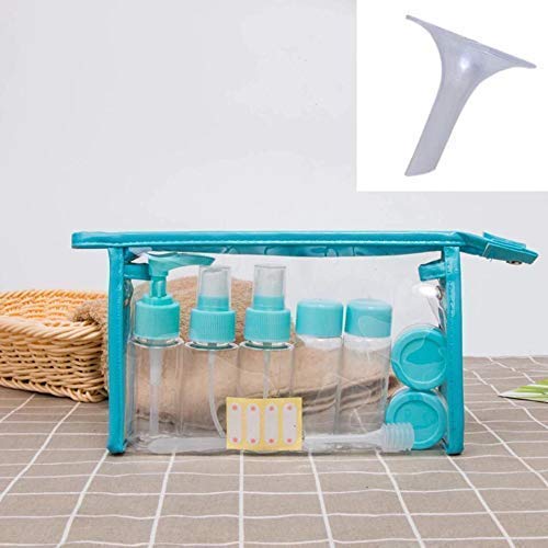 Multipurpose Cosmetic & Toiletries Travel Pouch Kit with Refillable Spray Bottles - Perfect for Airplane Carry-on, Gym Essentials & Vacation Organization
