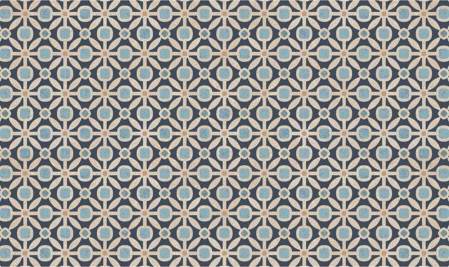 Bungalow Flooring Dwight FlorArt Kitchen Mat 3' x 5' - Non-Slip, Water & Stain Resistant, Machine Washable - Made in USA - Perfect for Kitchens, Entryways & High-Traffic Areas