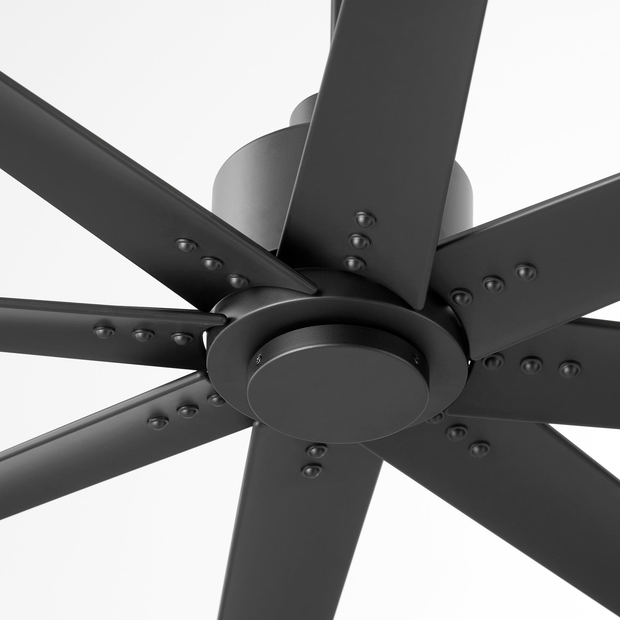 Oxygen FLEET 3 112 1515 56-Inch Ceiling Fan with Remote Control - 8 Blade Black on Black Design for Living Room, Bedroom & Outdoor Spaces
