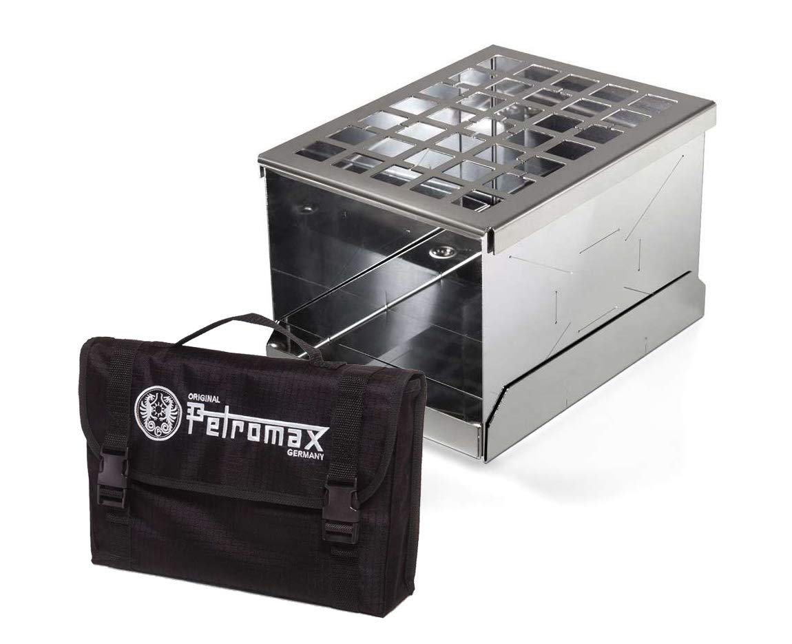 Petromax Portable Stainless Steel Camping Stove - Compact Outdoor Fireplace for Backpacking, Hiking & Emergency Cooking
