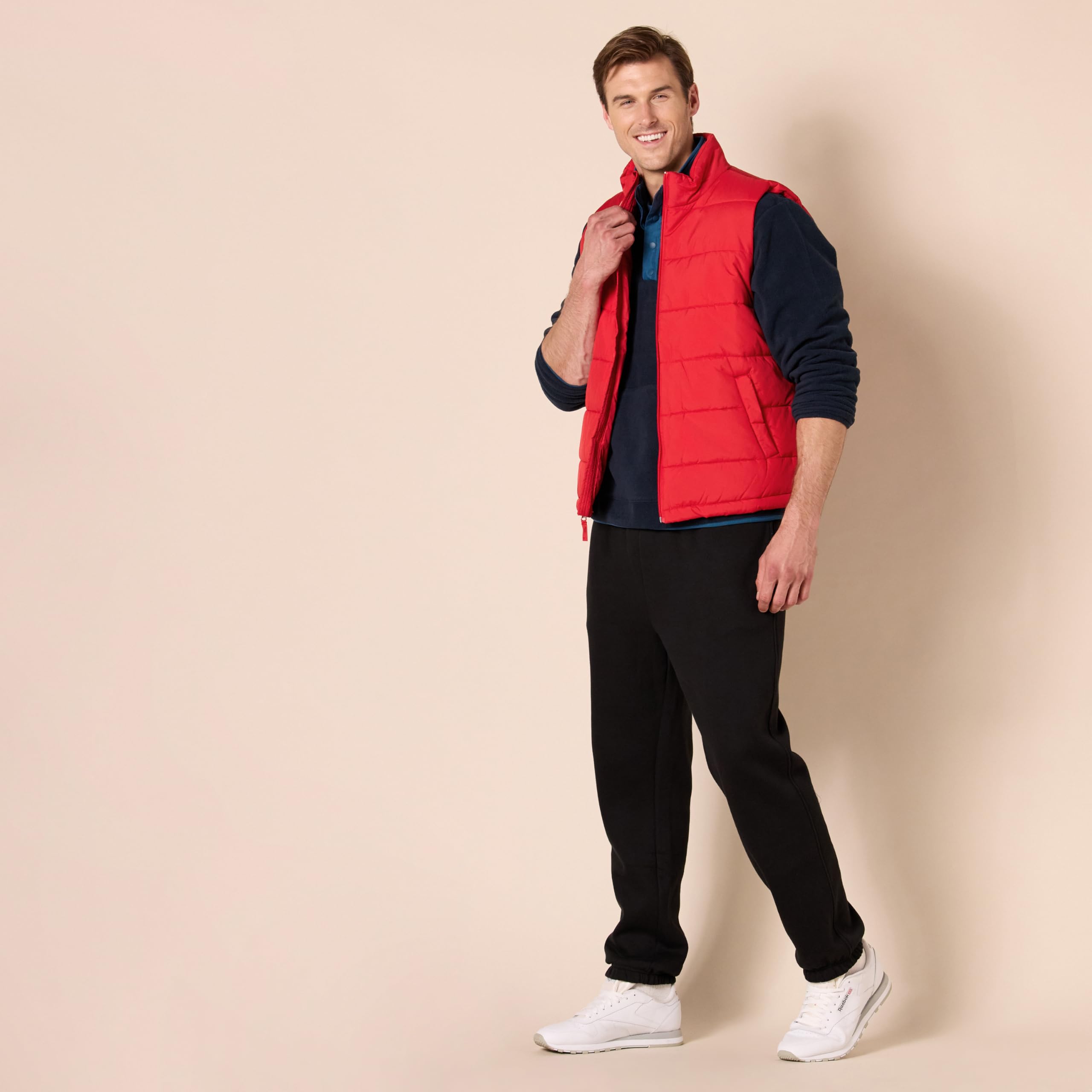 Amazon Essentials Men's Midweight Puffer Vest - Lightweight Warm Quilted Jacket for Outdoor Activities, Hiking & Casual Wear