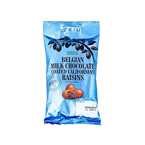 Marks & Spencer Belgian Milk Chocolate Covered California Raisins 125g (Pack of 2) - Perfect for Snacking, Gifts & Dessert Toppings