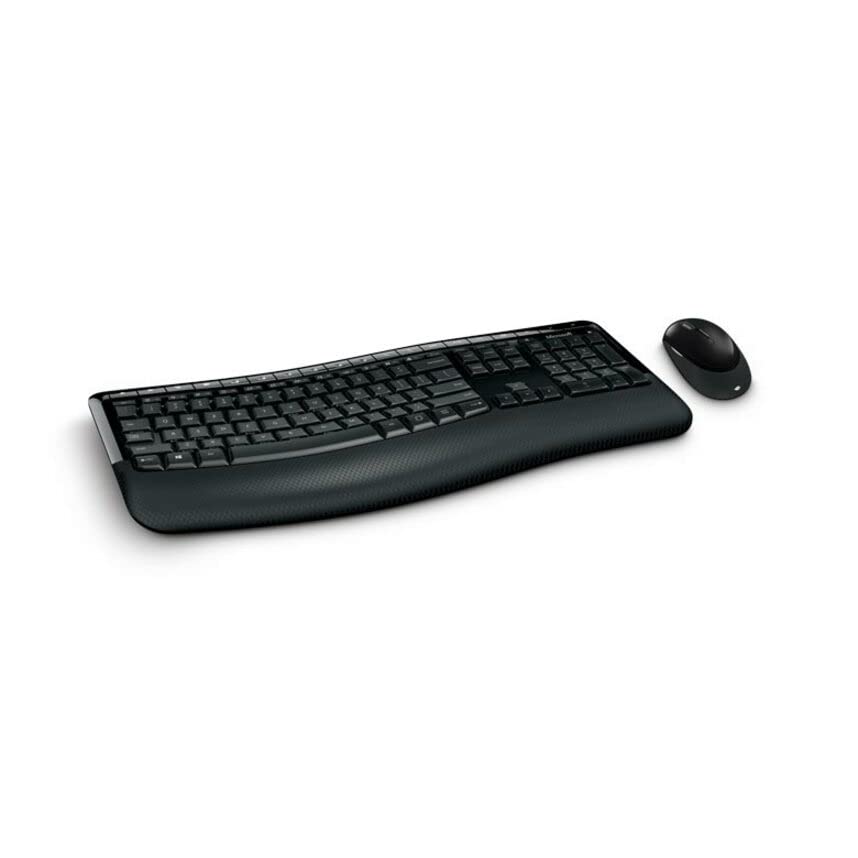 Microsoft Wireless Comfort Desktop 5050 with AES Encryption - Ergonomic Keyboard and Mouse Combo for Home & Office Productivity | Secure Wireless Setup for PC, Laptop, Mac Users