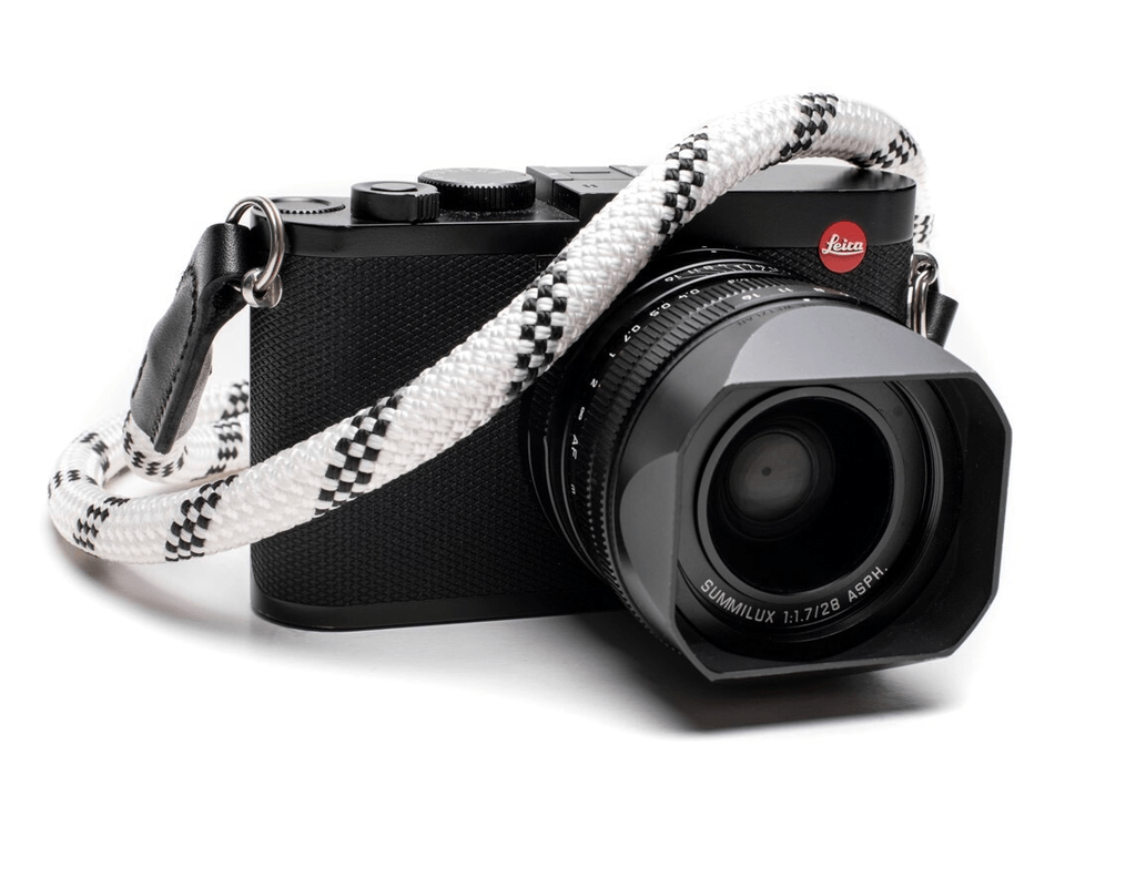 Leica Camera Rope Strap - Adjustable 126cm Neck Strap for DSLR & Mirrorless Cameras - Durable White & Black Design - Perfect for Travel, Hiking & Outdoor Photography