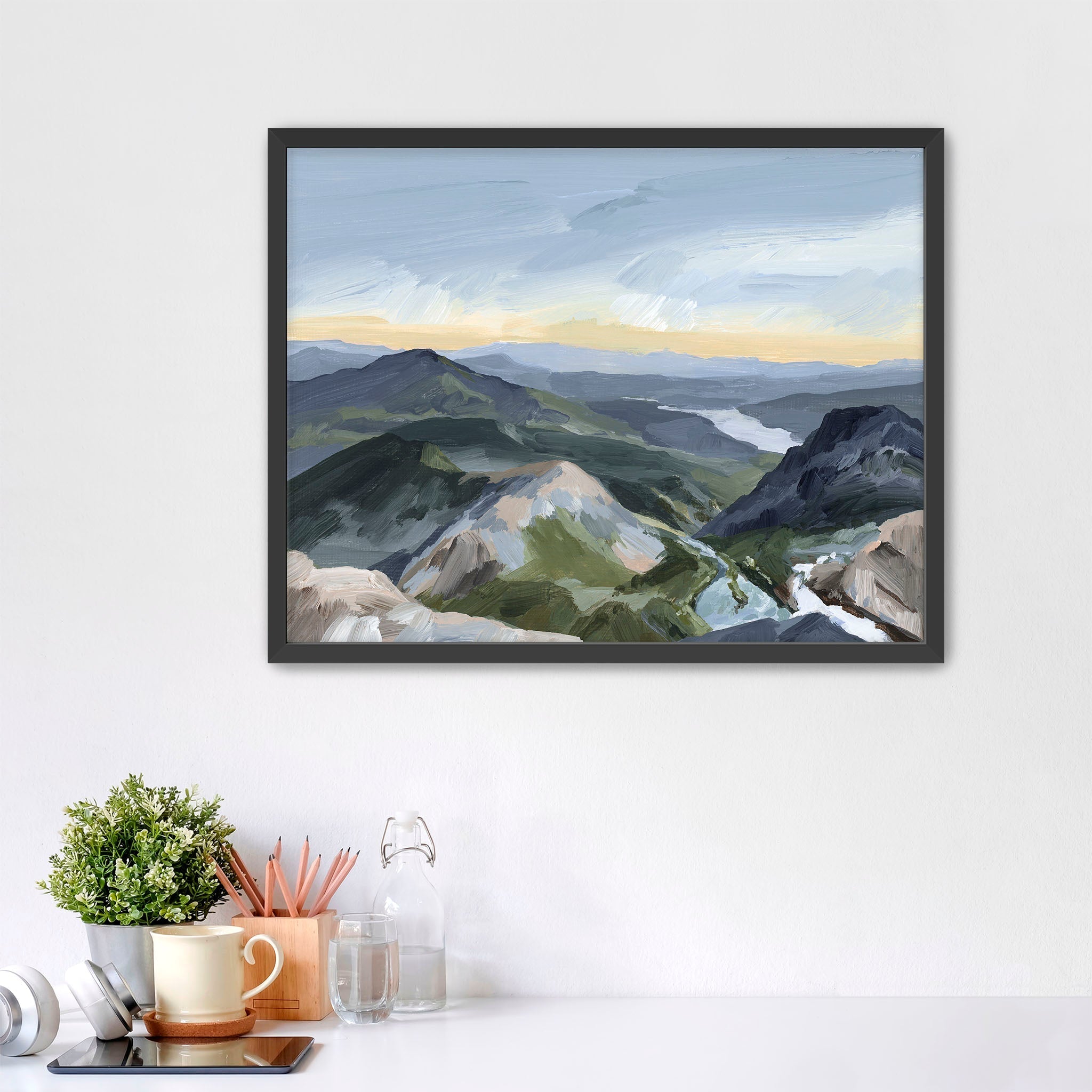 Peaks and Valleys II - Stunning Mountain Landscape Art Print - Wall Decor for Living Room, Bedroom & Office - Perfect Gift for Nature Lovers