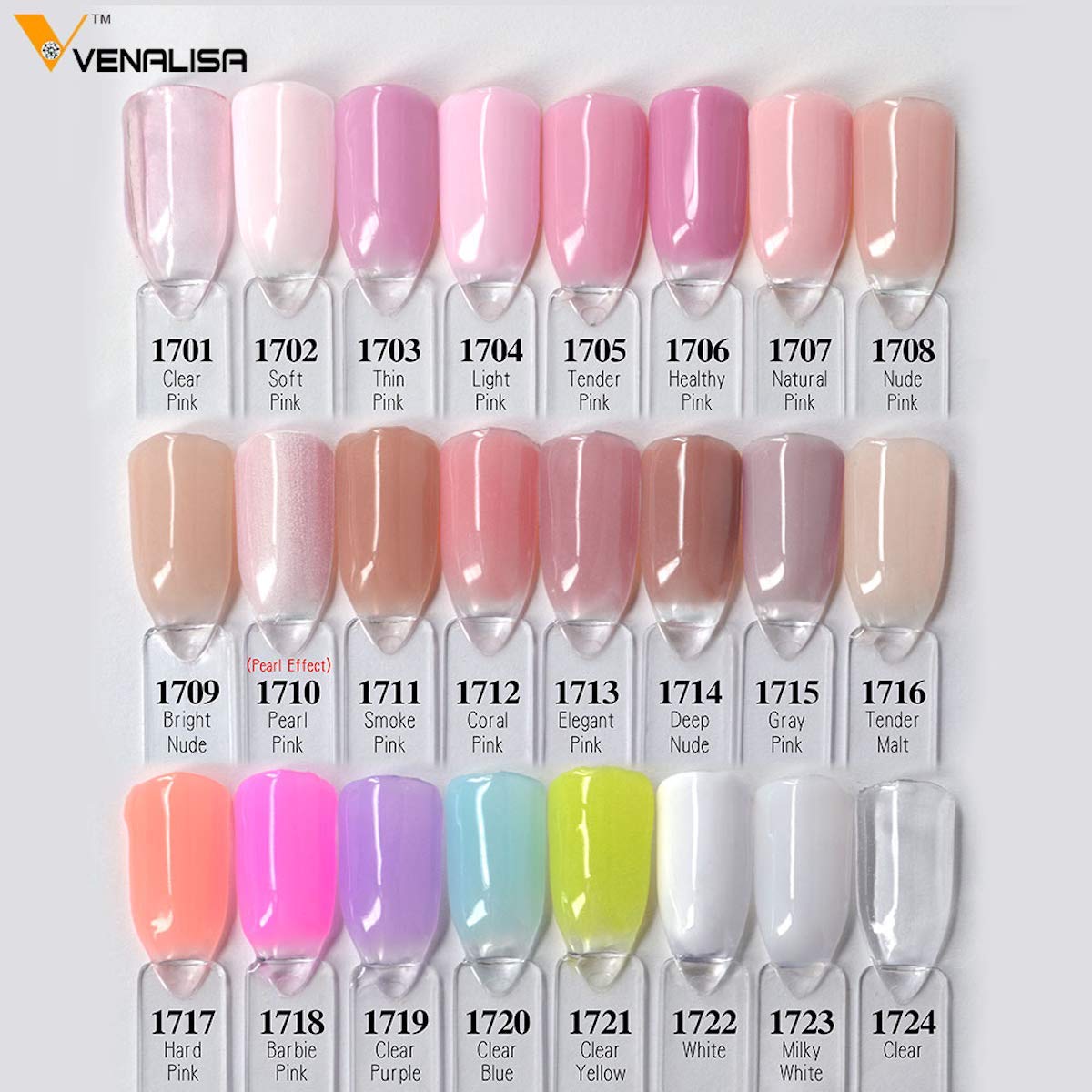 Venalisa 15ml Hard Jelly Builder Gel for Nail Extensions - DIY French Nail Art, Poly Nail Gel, Clear Nail Extender (1724_Clear) - Perfect for Salon & Home Manicures, Nail Strengthening & Length Building