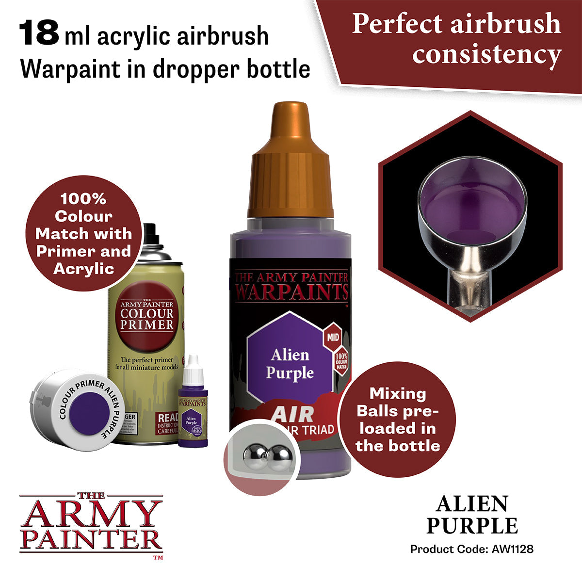Alien Purple Warpaints Air - High-Quality Face & Body Paint for Cosplay, Halloween & SFX Makeup - Perfect for Professional Artists & Costume Enthusiasts