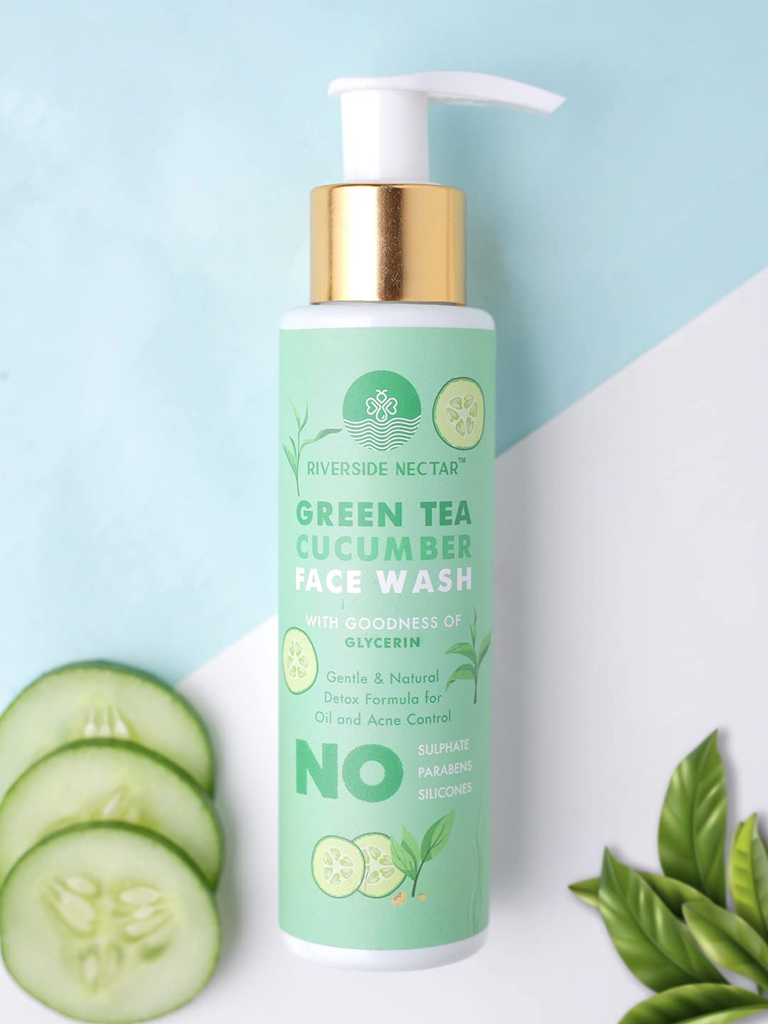 Riverside Nectar 4-Piece Hair & Skin Care Set - Argan Shea Butter Shampoo, Almond Shea Butter Keratin Conditioner, Argan Glycerin Body Wash & Green Tea Cucumber Face Wash for Nourishment & Repair | Perfect for Dry Hair, Damaged Skin & Daily Beauty Routine