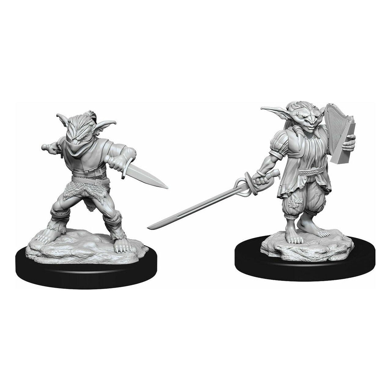 D&D Miniatures - Nolzur's Marvelous Miniatures Goblin Male Rogue & Female Bard Set for Tabletop RPG, Dungeons & Dragons Gameplay and Fantasy Collectibles