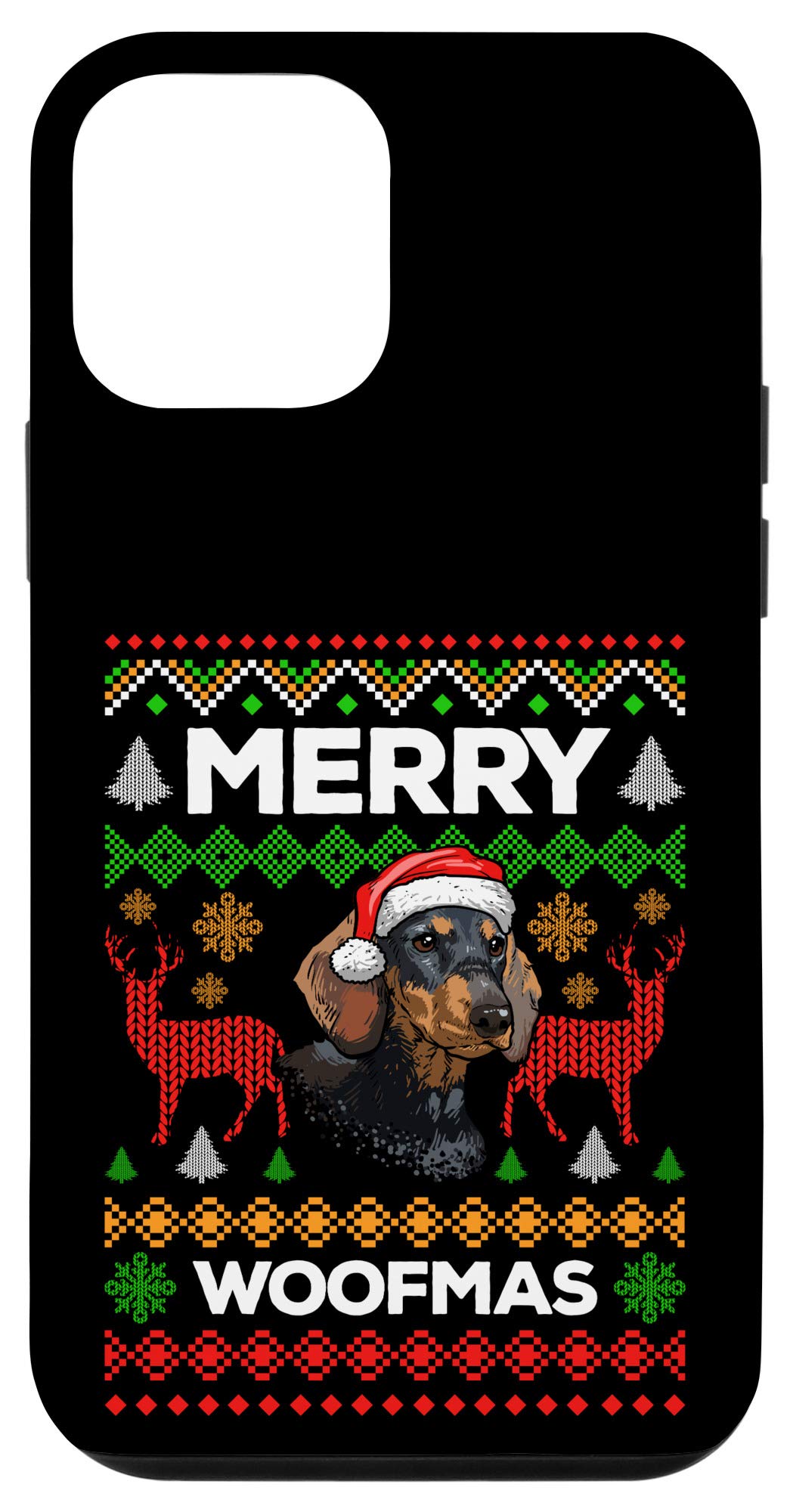 iPhone 12 Mini Case - Dachshund Christmas Sweater Design | Perfect Gift for Dog Lovers | Holiday Party, Family Gatherings & Festive Celebrations