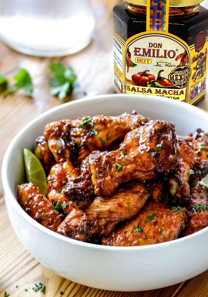Don Emilio Salsa Macha Hot Chili Sauce - Spicy Chili Crisp Oil with Morita Peppers, Natural Chili Paste (3 Pack, 9 oz Each) - Perfect for Tacos, Nachos, Wings & Asian Dishes