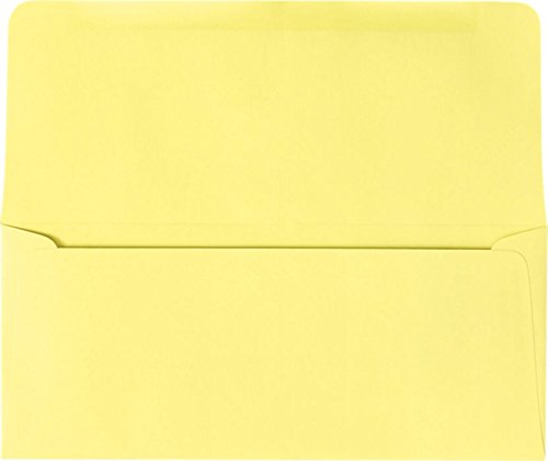 Premium LUXPaper #9 Remittance Envelopes - 3 7/8 x 8 7/8 Inches - Pastel Canary Yellow - 60lb Text Weight - Pack of 500 - Perfect for Business Payments, Donations, and Secure Mailing