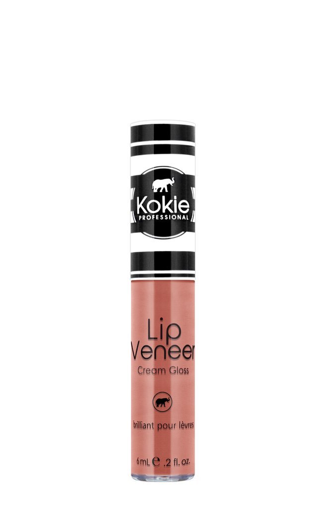 Kokie Cosmetics Lip Veneer Cream Lip Gloss - Bashful Nude Shade, 0.2 Fl Oz | Hydrating, High-Shine Finish for Everyday Wear & Special Occasions