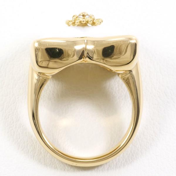 18K Yellow Gold Shell Diamond Ring for Women - Elegant Handmade Jewelry Gift for Anniversary, Engagement, Wedding & Special Occasions