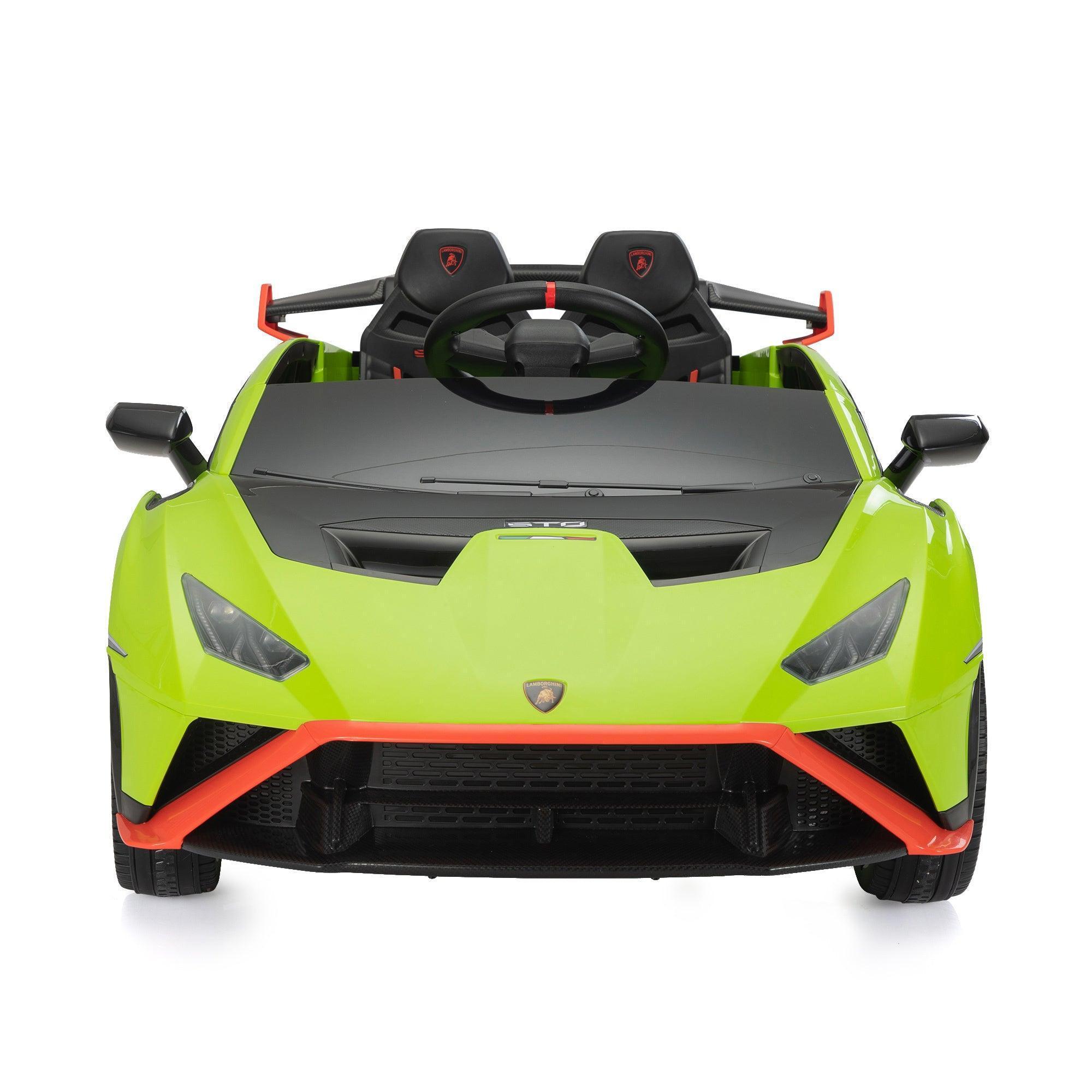 12V Battery Powered Kids Ride On Car - Licensed Lamborghini Remote Control Toy Vehicle with Music Player & LED Lights | Perfect for Birthday Gifts, Outdoor Play & Indoor Fun
