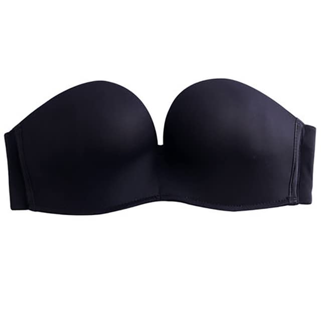 LALA Lace Invisible Strapless Push Up Bra for Women - Seamless Backless Bralette Lingerie - Comfortable & Supportive Underwear - Size D - 70A - Perfect for Weddings, Evening Dresses & Everyday Wear