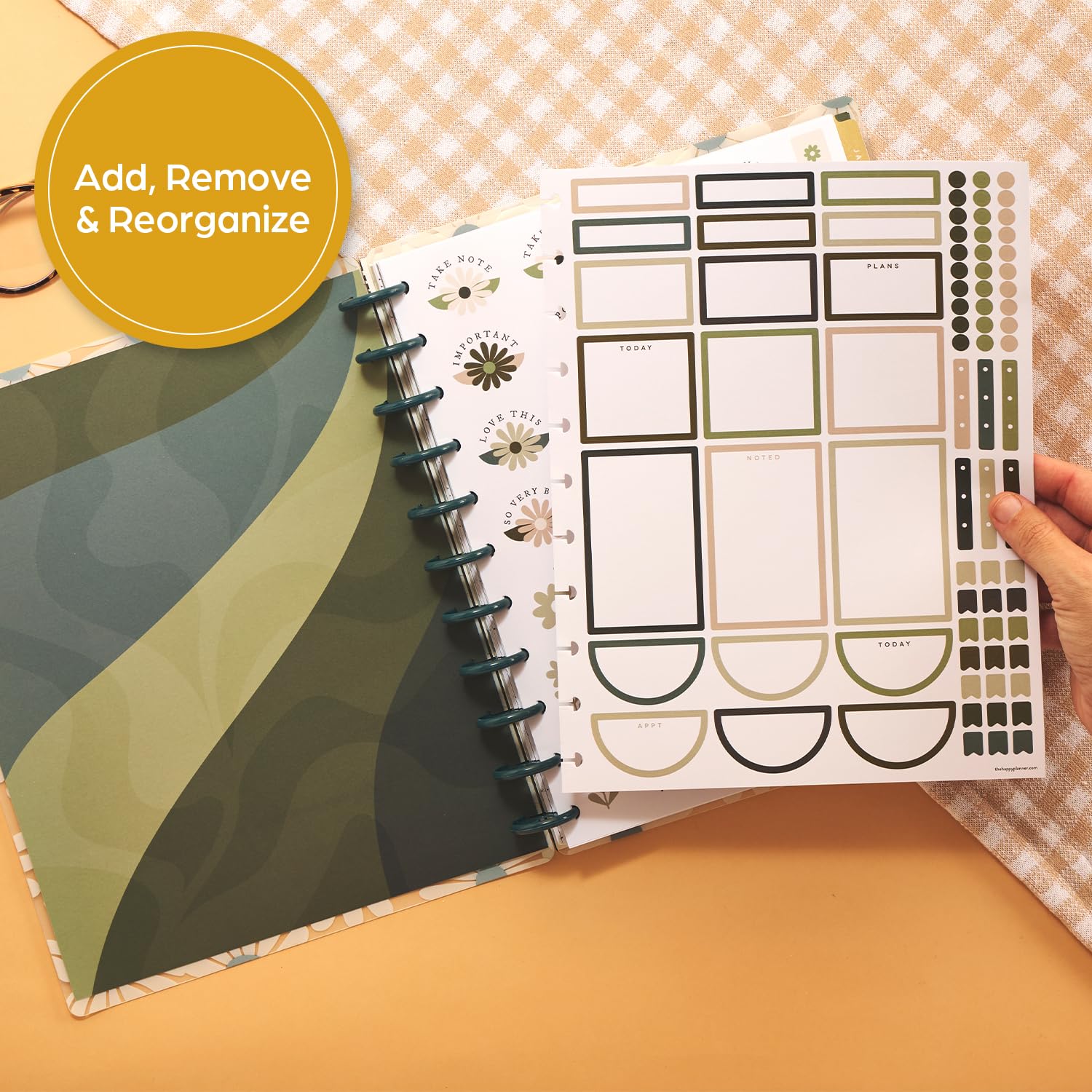 Happy Planner 2025 Disc-Bound 12-Month Planner - Daily Weekly Monthly Organizer, 8.5