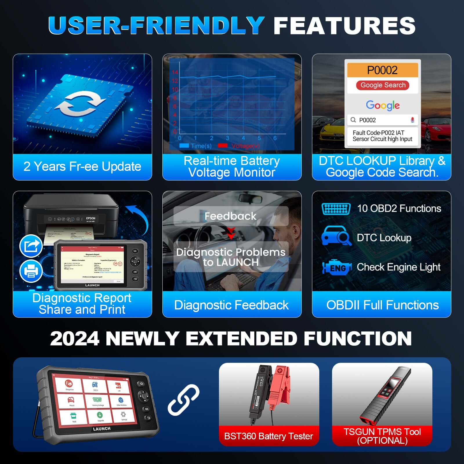 2025 Launch X431 CRP919E Lite All System Diagnostic & 32+ Services OBD2 Scanner with FCA Function - Professional Car Diagnostic Tool for Mechanics & DIY Enthusiasts - Perfect for Auto Repair Shops, Home Garage & Vehicle Maintenance