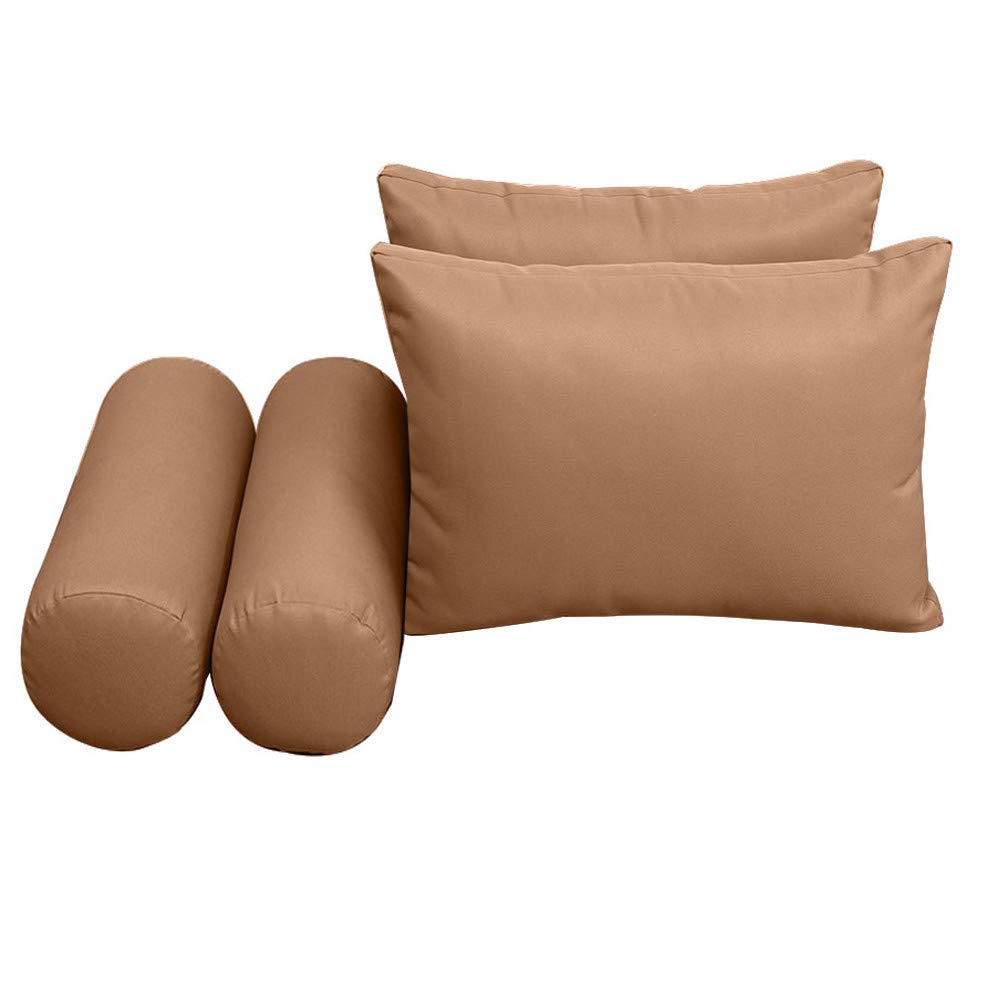 Style2 AD104 5PC Knife Edge Outdoor Daybed Mattress Set with Cushions & Bolster Pillows - Perfect for Patio, Poolside, and Garden Lounging