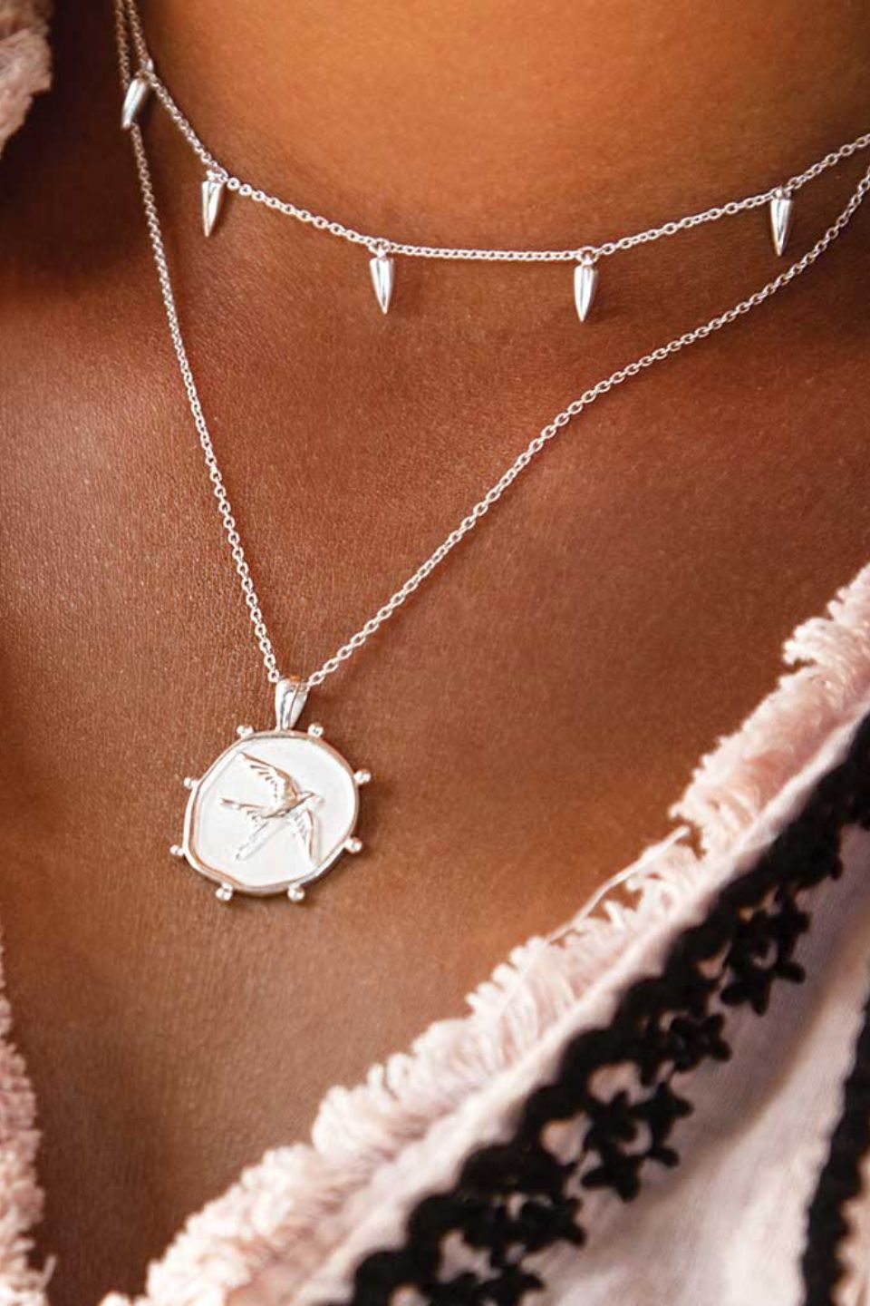 Swallow Sterling Silver EOL Necklace - Elegant Bird Pendant Jewelry for Women | Perfect for Everyday Wear, Gifts & Special Occasions