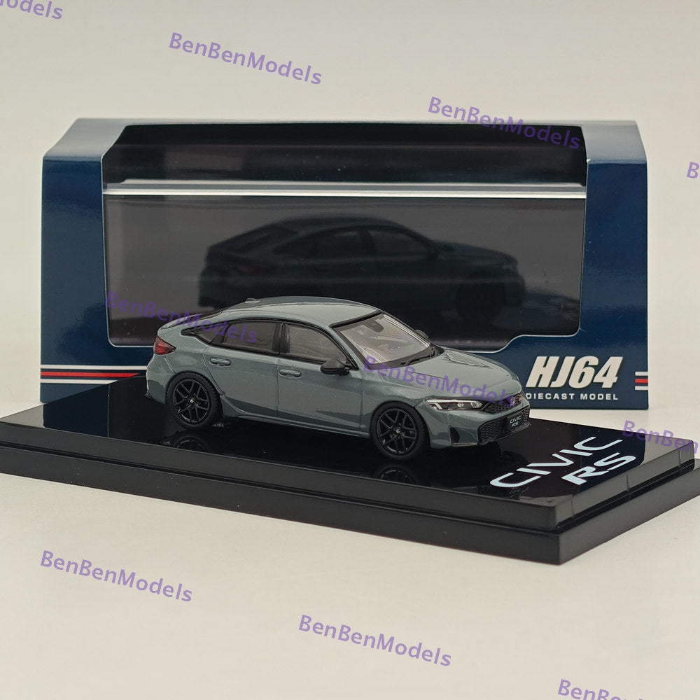 1/64 Scale Hobby Japan Honda Civic RS Sonic Gray Pearl Diecast Model Car HJ642046AGY - Perfect for Collectors, Display, and Gifts