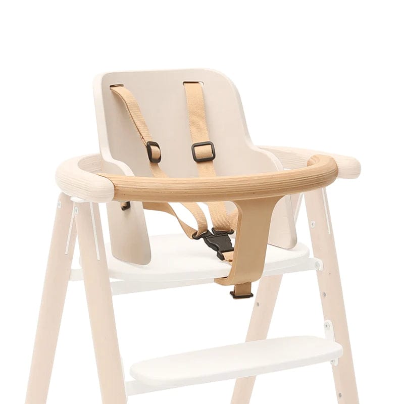 Charlie Crane TOBO Baby High Chair Set with Safety Harness - Natural Wood Finish for Safe & Stylish Mealtime at Home