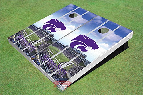 Kansas State University Wildcats Themed Cornhole Boards Set - Official NCAA Licensed Game for Tailgating, Backyard Parties & Outdoor Fun