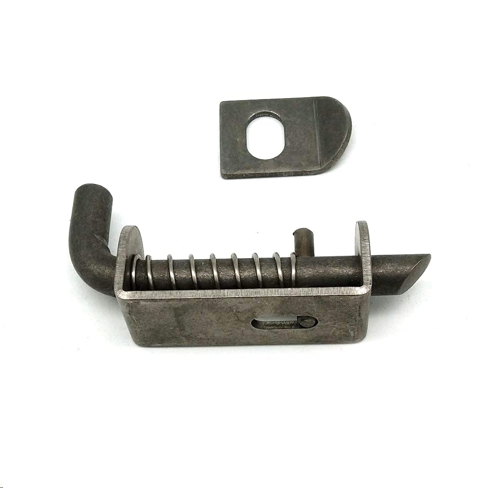 Heavy Duty Stainless Steel Spring Latch for Pet Cages - Reinforced Industrial Welded Small Bolts | Secure Kennel, Dog Crate & Animal Enclosures | Outdoor & Indoor Use
